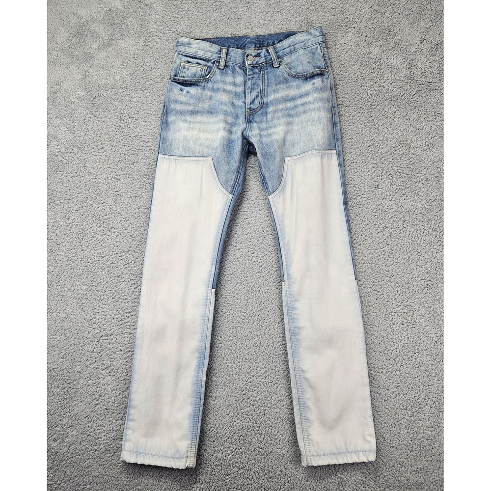 mnml Two-Tone Panel Denim Jeans Men's 29x31 Button Fly Streetwear